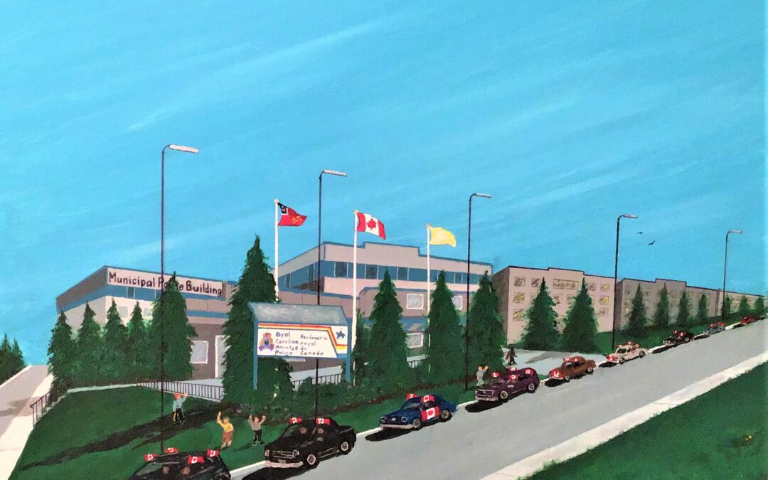 RCMP Drive By Airdrie Detachment, July 2, 2020 (Harriman 16 x 20 arylic) (2)